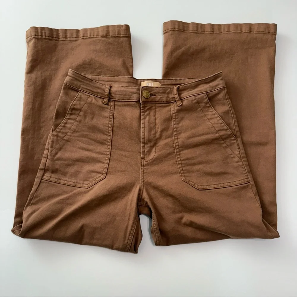 Kut from the Kloth Tan Wide Leg Jeans - Picture 1 of 14
